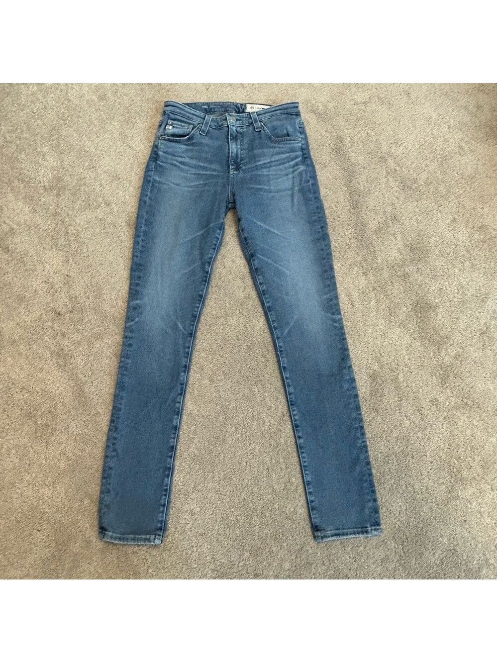 AG Adriano Goldschmied Prima cigarette leg light wash denim jeans Sz 26